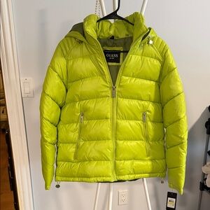 Guess Neon Green Puffer Jacket